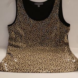 New Leppard Sequined Top Size M